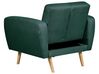 Ensemble canapés et fauteuil en tissu vert 6 places avec pouf FLORLI_905974
