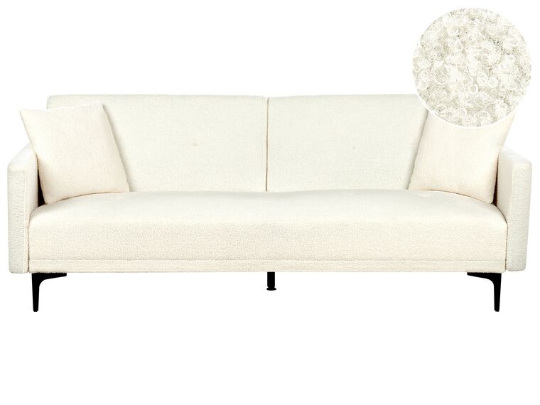Boucle Sofa Bed Off-White LUCAN_914802