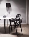Conjunto de 2 cadeiras de jantar pretas MORGAN_900860