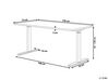 Table de bureau 130 x 72 cm noir et blanc hauteur réglable par electronique DESTIN II_793155
