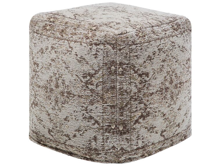 Cotton Pouffe Taupe MEERUT_711471