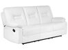 Faux Leather Manual Recliner Living Room Set White BERGEN_681589