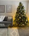 Künstlicher Weihnachtsbaum mit LED Beleuchtung 210 cm grün FIDDLE_887281