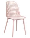 Zestaw 4 krzeseł do jadalni różowy EMORY_876528