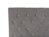 Polsterbett Samtstoff grau mit Bettkasten hochklappbar 180 x 200 cm AMIENS_791282