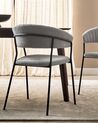 Set of 2 Boucle Dining Chairs Grey MARIPOSA_884689