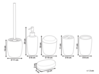 6-częściowy zestaw akcesoriów łazienkowych ceramiczny biały PALMILLA_829830
