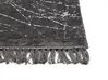 Teppich Viskose dunkelgrau 80 x 150 cm cm abstraktes Muster Kurzflor HANLI_836921