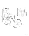 Kontorsstol med fotpall massage + värmefunktion grå LEGEND_698066