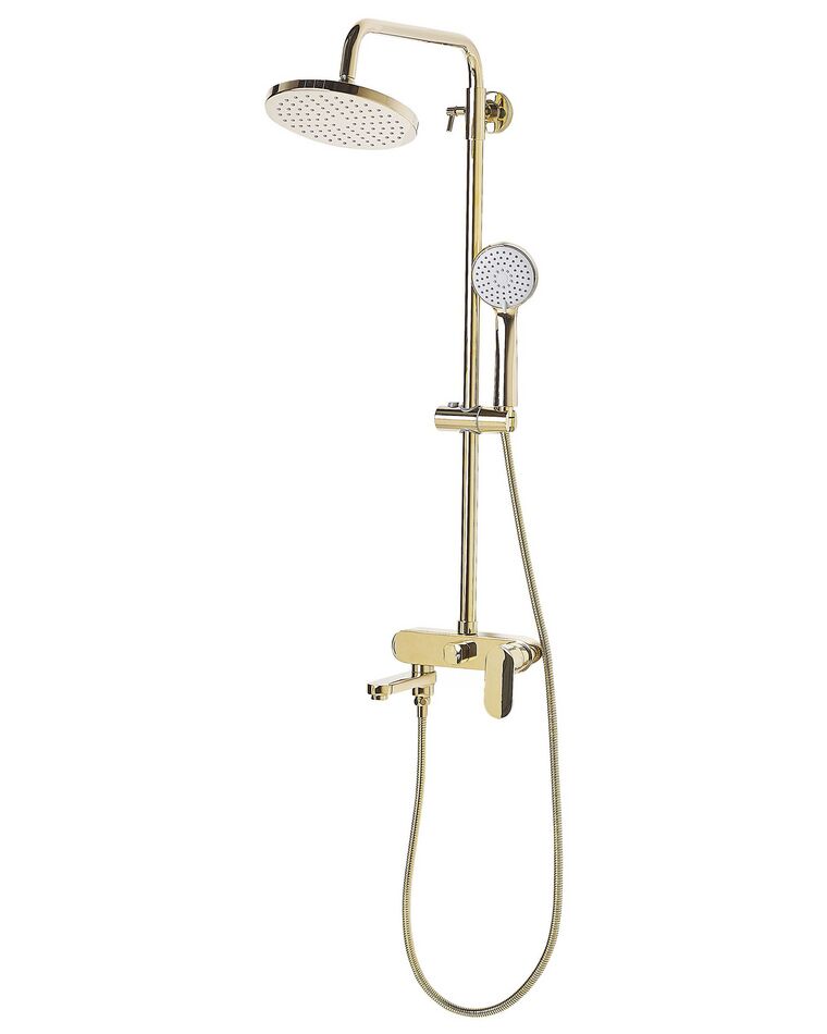 Set miscelatore doccia con soffione oro GURARA_797919