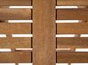 Balkonset Akazienholz hellbraun Auflagen gelbes Muster FIJI_680756