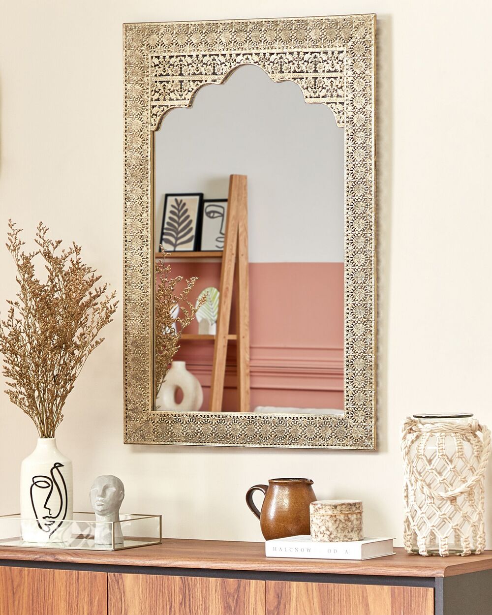 Specchio da parete oro 60 x 90 cm PALI 