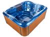 Bañera de hidromasaje LED de acrílico azul/madera clara 215 x 180 cm ARCELIA_898001
