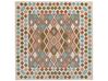Teppich Wolle mehrfarbig 200 x 200 cm geometrisches Muster Kurzflor ERMENEK_836601