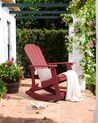 Fotel bujany ogrodowy czerwony ADIRONDACK_872965