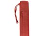 Panca da giardino legno di acacia scuro con vano contenitore e cuscino rosso 120 cm SOVANA_882961
