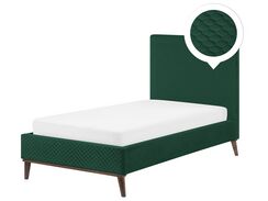 Sänky sametti tummanvihreä 90 x 200 cm BAYONNE Sänky sametti tummanvihreä 90 x 200 cm BAYONNE