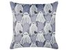Set of 2 Velvet Cushions Ghost Pattern 45 x 45 cm Grey FANATE_830221