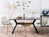 Jedálenský stôl s betónovým efektom 160 x 90 cm sivá/čierna BENSON_755584