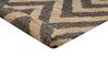 Teppich Jute beige / schwarz 160 x 230 cm ZickZack-Muster Kurzflor DEDEPINARI_887067