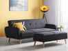 3 Seater Fabric Sofa Bed Black FLORLI_704143