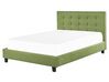 Čalúnená vodná posteľ 160 x 200 cm zelená LA ROCHELLE_845032