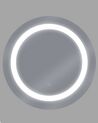 Okrągłe lustro ścienne LED ø 58 cm srebrne SELUNE_748438