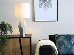 Pöytävalaisin betoni harmaa/valkoinen OXLEY Pöytävalaisin betoni harmaa/valkoinen OXLEY