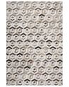 Teppich Kuhfell beige / braun 160 x 230 cm geometrisches Muster Kurzflor TAVAK_787193