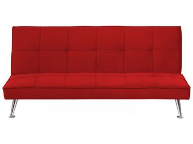 Sofá cama de terciopelo rojo HASLE
