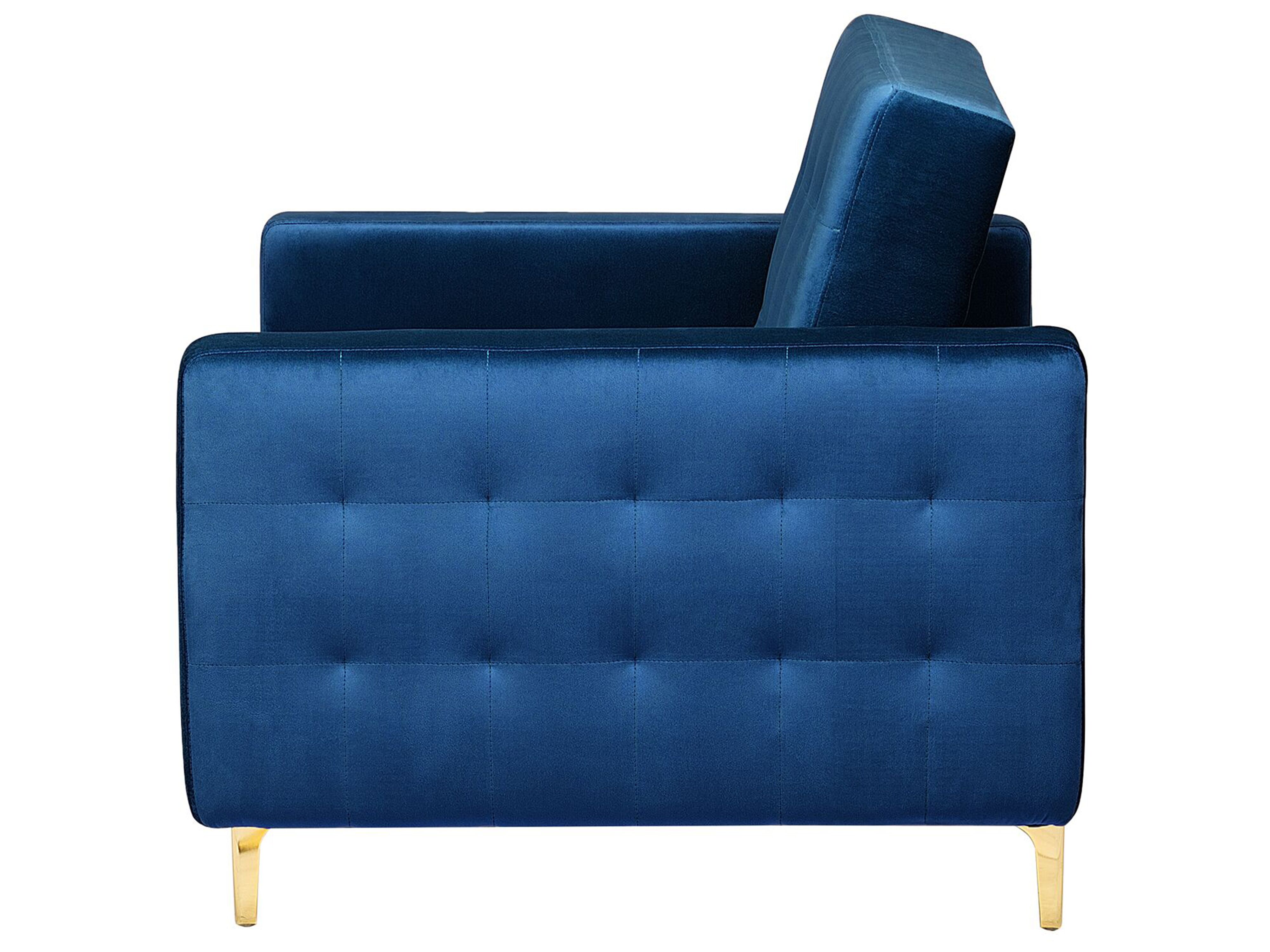 Modular Velvet Living Room Set Navy Blue ABERDEEN Beliani.co.uk