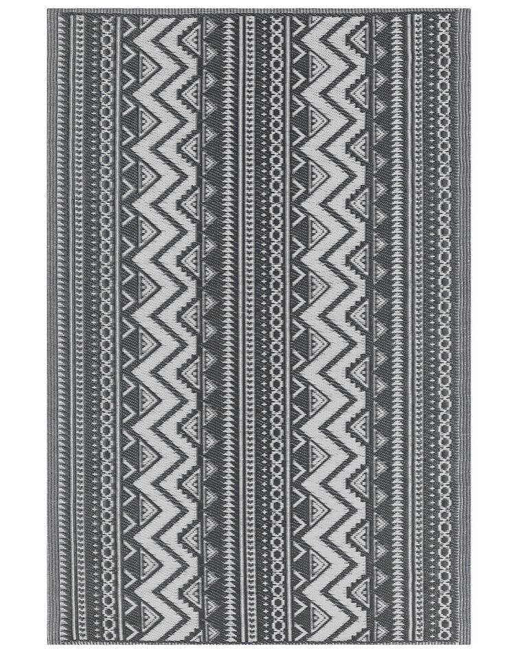 Tappeto da esterno nero con motivo geometrico 120 x 180 cm NAGPUR_766485