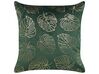 Set of 2 Velvet Cushions Leaf Pattern 45 x 45 cm Dark Green MONSTERA_837921