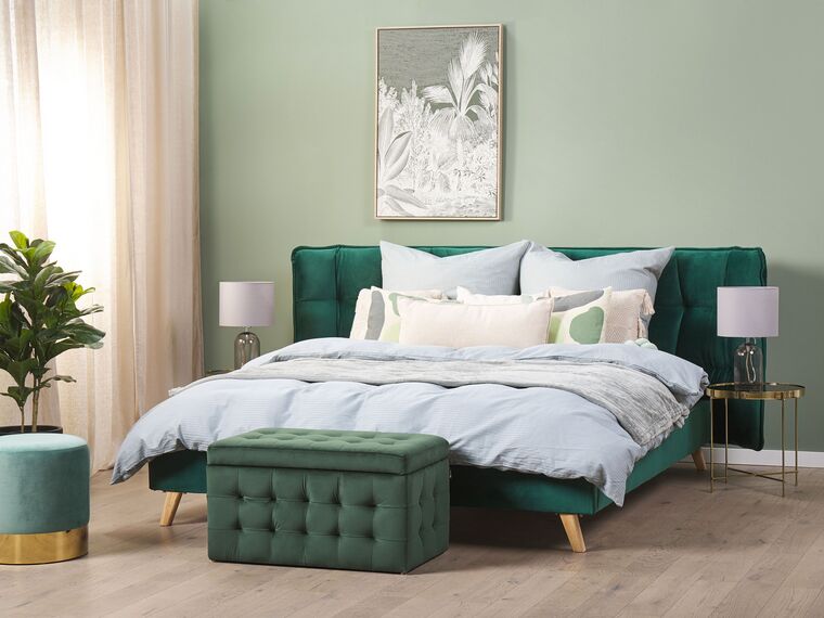 CozyTide Set di biancheria da letto matrimoniale verde oliva, in