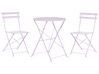 Balkongset av bord och 2 stolar violett FIORI_814885