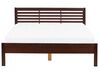 Łóżko drewniane 160 x 200 cm ciemne CARNAC_677917