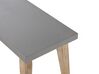 Set de jardin table avec deux bancs en fibre-ciment gris et bois clair ORIA_804546