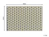 Outdoor Teppich grau-gelb 120 x 180 cm Dreieck Muster Kurzflor HISAR_766683