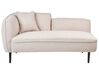 Left Hand Boucle Chaise Lounge Light Beige CHEVANNES_887293