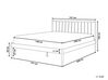 Metal EU Double Size Bed White MAURS_798014