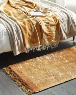 Matto viskoosi oranssi 80 x 150 cm HANLI