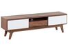 TV Stand Dark Wood with White EERIE_438323