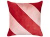Set of 2 Velvet Cushions 45 x 45 cm Red and Pink BORONIA_914083