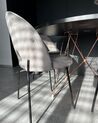 Set of 2 Velvet Dining Chairs Grey COVELO_905147