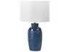 Keramisk bordlampe marineblå PERLIS_844187