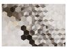 Tappeto rettangolare in pelle grigio bianco 160x230cm SASON_851061