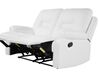 Faux Leather Manual Recliner Living Room Set White BERGEN_681603