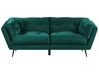 3 Seater Velvet Sofa Green LENVIK_784782