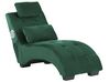 Chaise longue velluto verde con casse bluetooth SIMORRE_823069