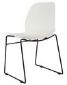 Set of 4 Dining Chairs White PANORA_873628